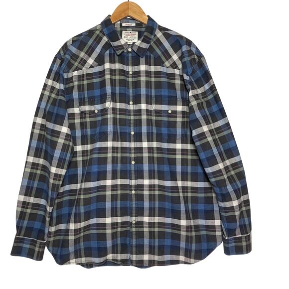 Lucky Brand Other - LUCKY BRAND Men’s Blue Plaid Snap Front Western Long Sleeve Shirt